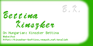 bettina kinszker business card